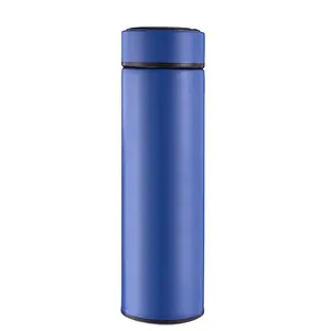 500ml New Style double wall Portable Smart stainless steel water bottle With reminder to drink water