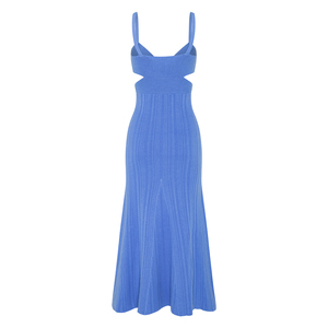 GUOOU OEMサマーホリデーパーティーセクシーカットアウトウエストクロス効果セーターカジュアルカスタム無地ニットミディドレス女性 - Product Image 2