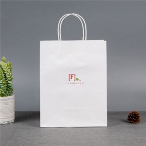 Bolsa de Regalo de Papel Kraft Reutilizable Personalizada con Asa y Cinta, Impresión Offset en la Superficie, para Compras - Product Image 1