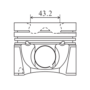 CDP High Quality <strong>ASZ</strong> 4-Cylinder 79.5mm Engine Piston OE 0308700 for Retrofit/Upgrade with 18-Month Warranty - Product Image 2