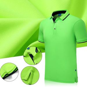 Polo brodé pour homme en pur pigment de couleur, avec logo personnalisé, vente en gros - Product Image 3