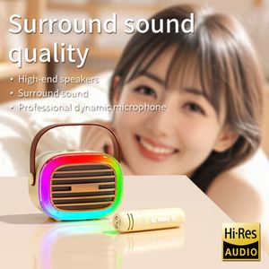 Mini machine <span class=keywords><strong>de</strong></span> karaoké 2 micros sans fil, microphone LED, haut-parleur avec caisson <span class=keywords><strong>de</strong></span> basses pour ordinateur personnel ou <span class=keywords><strong>chant</strong></span> - Product Image 3