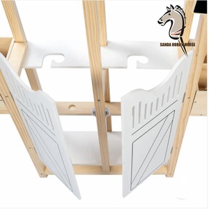 Cheval d'équitation jouet à chevaucher Hobby Horse, animaux en peluche, porte de box en bois - Product Image 6