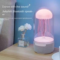 Subwoofer Mécanique Méduse pour Enceinte Bluetooth avec Lumière d'Ambiance Bluetooth Sans Fil, Veilleuse LED Sans Fil de Chevet