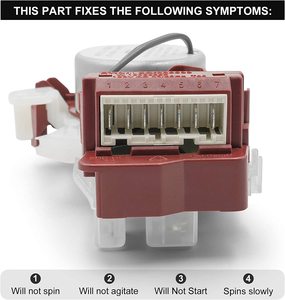 Actuador de Cambio de <span class=keywords><strong>Lavadora</strong></span> W10006355 Compatible con Lavadoras <span class=keywords><strong>Whirlpool</strong></span>, Maytag AP6014711 1719787 WPW10006355VP PS11747977 - Product Image 4
