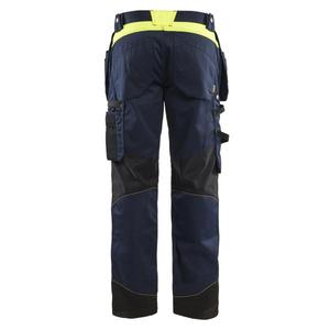 BLAKLADER - 155518608633D84 Pantalon Craftsman Bleu marine foncé/Jaune haute visibilité-EAN 7330509900765 HI-VIS WORKWEAR - Product Image 2