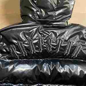 Veste matelassée à <span class=keywords><strong>double</strong></span> <span class=keywords><strong>face</strong></span> avec fermeture éclair sur le devant, lavée sur mesure, de haute qualité, <span class=keywords><strong>pour</strong></span> homme, hiver, brillante, capuche amovible - Product Image 5