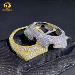 Vente flash, boîtier de montre en diamant glacé, moissanite, argent 925, bijoux hip-hop, lunette de montre en moissanite VVS pour GA2100 - Product Image 5