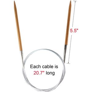 Aiguille à tricoter circulaire en bambou Indskill nouvelle collection 2026, 4,5 mm, taille US 7, longueur 32 pouces, lisse, pour projets de tricot DIY faits à la main - Product Image 2