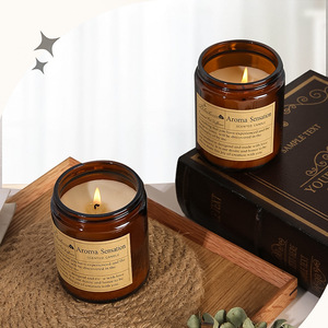 Vela aromática de cera de soja multiaroma semielaborada DIY en frasco de vidrio, hecha a mano con ambiente acogedor - Product Image 3