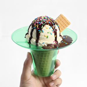 Bán buôn màu xanh hồng trắng dùng một lần PP nhựa <span class=keywords><strong>Ice</strong></span> <span class=keywords><strong>Cream</strong></span> cup chủ bị rò rỉ khay bằng chứng <span class=keywords><strong>Ice</strong></span> <span class=keywords><strong>Cream</strong></span> <span class=keywords><strong>Cone</strong></span> Vỏ bảo vệ - Product Image 3