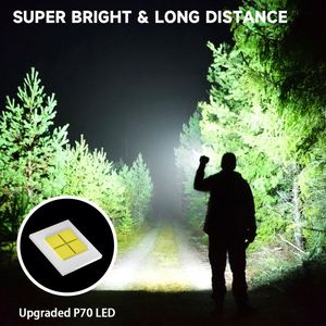 1500 Lumen High Power Aluminum Alloy <b>USB</b> Rechargeable Flashlight IP66 Waterproof Zoomable 200m Beam Distance Outdoor <b>LED</b> CE - Product Image 5