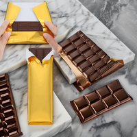 Papel Reciclable con Recubrimiento de Cera de Dubái, Color Oro Rosa y Plateado, de Grado Alimenticio, para Envolver Galletas, Chocolates y Barras de Caramelo, en Hojas Individuales