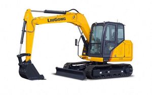 Miniexcavadora Liugong 9075F con línea de martillo, 7.5 toneladas, fabricada en China, miniexcavadora hidráulica de cadenas, retroexcavadora para movimiento de tierras - Product Image 5