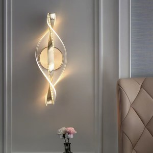 Lampada da Parete Moderna di Lusso in Cristallo LED e Acrilico <span class=keywords><strong>per</strong></span> Camera da Letto, <span class=keywords><strong>Soggiorno</strong></span>, Sfondo TV, Corridoio e Studio - Product Image 1
