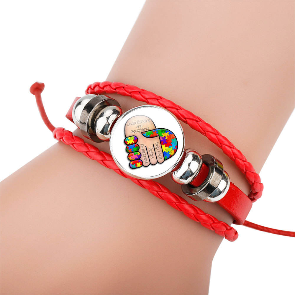 Autism Awareness Bracelet Puzzle Piece Charm Wristband