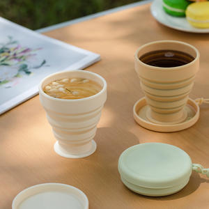 Celic Home Taza de silicona plegable de 200 ml, taza de viaje ligera y portátil, artículos para beber para acampar al aire libre - Product Image 1