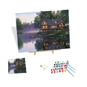 Paint By Number For Adults Cabin Fever Beginner To Advanced Number Painting Kit Fun Diy Adult Arts And Crafts Projects