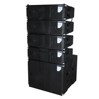 Speaker Line Array Pasif AM208 Dual 8 Inch 600W Output Tinggi Modul PA untuk Sistem Suara Live Panggung Tur Stadion