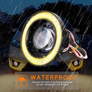 2 pièces, 3,5 pouces, 12V, phare antibrouillard universel COB LED, feux de jour Angel Eyes, phare antibrouillard 30W, blanc, jaune, bleu - Product Image 3