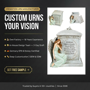 Urnas de Cremación de Resina con Forma de Ángel, Ecológicas, Estilo <span class=keywords><strong>Americano</strong></span>, Certificadas por LFGB, con Tapa, para Humanos, Adultos y Mascotas, Venta al Por Mayor - Product Image 1