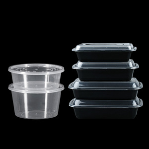 Transparent Disposable Lunch Box Food Grade Plastic <b>Takeaway</b> <b>Container</b> With Lid Microwave Safe Bowl - Product Image 1