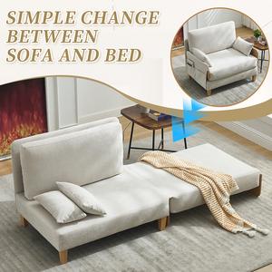 Foldable <b>Sofa</b> <b>Bed</b> Recliner 3-in-1 Convertible <b>Sleeper</b> Eco-Friendly Modular Design Mid- Modern Decor Living Room Bedroom - Product Image 4