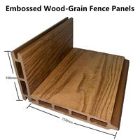 Panneau de clôture WPC moderne écologique, grain de bois embossé, composite extérieur, intimité, imperméable, longueur et couleur personnalisées, 20x150mm