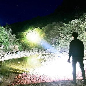 Đèn pin LED siêu sáng, sạc lại được, độ sáng cao, đèn pin chiến thuật dùng cho cắm trại, 10000 lumen, đèn chiếu xa - Product Image 6