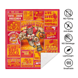 Nueva Manta de Franela de los Kansas City Chiefs, Manta Suave y Cálida para Sofá, Cama o Viajes, Regalo para Fanáticos del Fútbol Americano de los 32 Equipos - Product Image 5