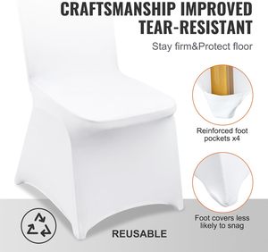 Housse de chaise extensible blanche, or et noire pour mariage, fête, banquet et événements – Vente en gros - Product Image 4