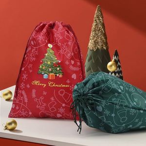 Nouveauté : Sac cadeau de Noël écologique et durable en non-tissé de 4 pouces, inspiré des bonbons pour le shopping de la veille de Noël - Product Image 6