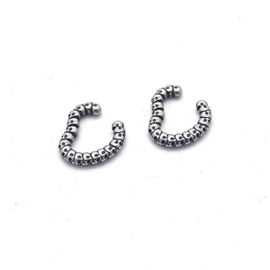 yunnique Cuff <b>Earrings</b> Heart Shape Titanium Steel Unisex Retro Style 316 Stainless Steel Fashion Jewelry - Product Image 4