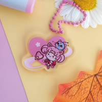 Vente flash - Porte-clés en acrylique personnalisé japonais avec impression UV, kawaii, anime, dessin animé