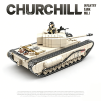 Kit de Construcción de Tanque de Infantería Churchill Mk.I del Reino Unido de la Segunda Guerra Mundial, en Plástico ABS, Modelo Militar Unisex para Mayores de 14 Años