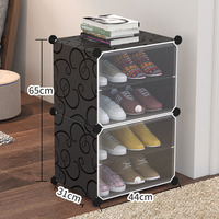 Organisateur de porte-chaussures portable avec porte, armoire de rangement pour chaussures, organisateur de chaussures réglable en plastique