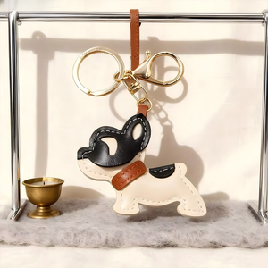 พวงกุญแจรูปสุนัขเฟรนช์บูลด็อกน่ารัก ดีไซน์สร้างสรรค์ ทำจากหนัง PU - Product Image 5