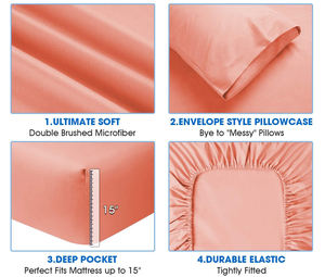 Juego de Ropa de Cama de Lujo para Hogar y Hotel, Sábanas Blancas de Alta Calidad Premium con Logo Personalizado al por Mayor, Algunos Colores en Stock - Product Image 6