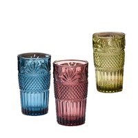 Set Gelas Wiski Susu Jus Anggur Merah Gaya Retro Berukir Tebal Grosir