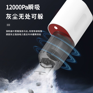 Cz-100 <b>Mini</b> <b>Cordless</b> <b>Handheld</b> <b>Vacuum</b> <b>Cleaner</b> White 0.3L Portable Lightweight Cyclone Technology Washable Filter - Product Image 4