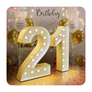 2022 signalisation électronique fête d'<span class=keywords><strong>anniversaire</strong></span> géant grande Led 2ft 3Ft 4Ft tente éclaire 21 chapiteau lettre numéros - Product Image 1