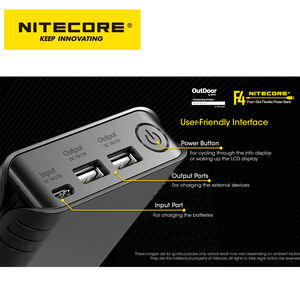 <span class=keywords><strong>NITECORE</strong></span> 4-SLOT <span class=keywords><strong>18650</strong></span> <span class=keywords><strong>chargeur</strong></span> de batterie et batterie 2 en 1 F4 - Product Image 5