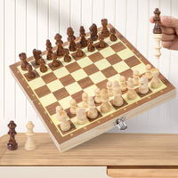 Différents types de jouets éducatifs pour enfants, échecs, puzzles, échecs en bois pliables et portables, plateau d'enseignement pour la compétition