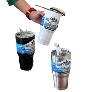 Rocky Mountain Tumbler 30oz Stainless Steel Vacuum Insulated Cup With Straw For Outdoor Camping Car Use - Product Image 4