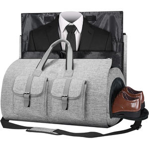 Free Sample Waterproof Pu Leather Business Travel Hanging <b>Suitcase</b> <b>Weekender</b> Bags Carry on Garment Duffle Bags with Shoes Pouch - Product Image 1
