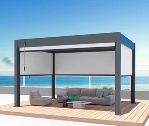 Pergola bioclimatique d'extérieur moderne avec persienne en aluminium Usine OEM 3x3 3x4 4x4 <span class=keywords><strong>6x4</strong></span> Tailles M Cadre en métal - Product Image 2