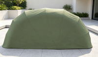 Abri de camping pliable en métal enduit de PVC, robuste et rétractable, pour voiture, de petite taille, portable et durable