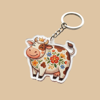 Vente directe d'usine, porte-clés en acrylique en forme d'animal, souvenir de réunion annuelle de l'entreprise