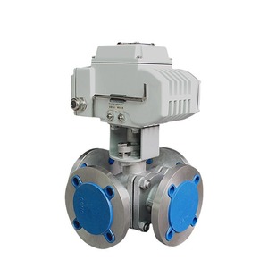 Válvula de bola eléctrica de 4 vías, 4 pulgadas, acero inoxidable, paso completo, tipo On/Off, AC220V, para agua, aceite y gas - Product Image 1