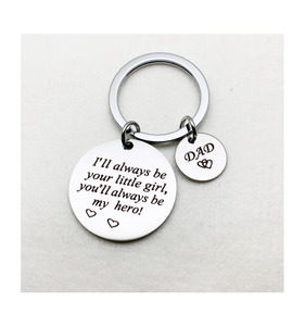 <span class=keywords><strong>Siempre</strong></span> seré <span class=keywords><strong>tu</strong></span> pequeña niña niño llavero regalo del Día del Padre llavero de hija Hijo para padre - Product Image 4